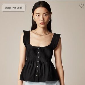 J. Crew Pintuck peplum top Size S